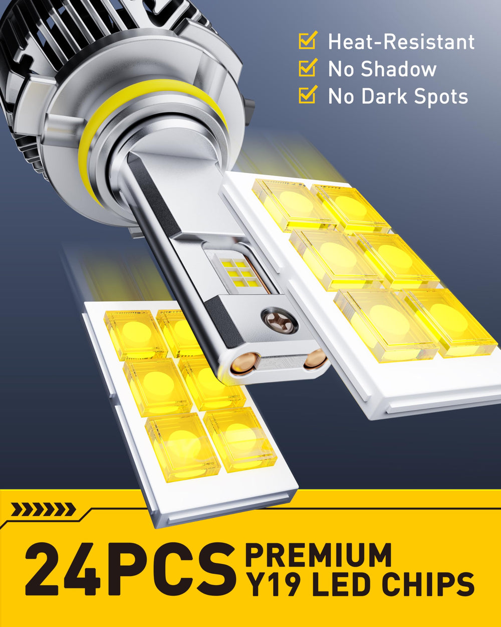 AUXITO 9005 installed in headlamp demonstrating easy fit and improved visibility benefit