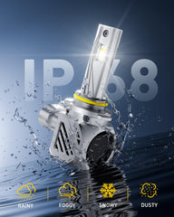 AUXITO 9005 installed in headlight housing showing precise beam control