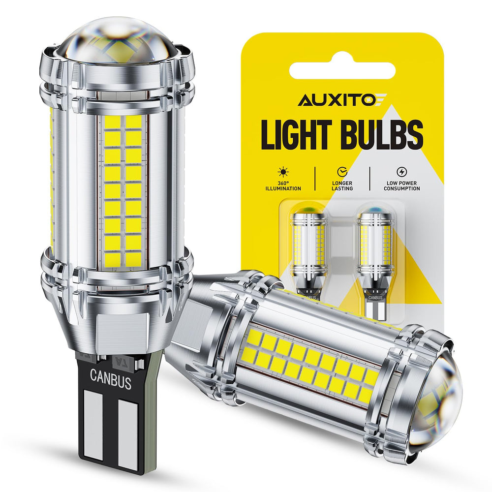 AUXITO front packaging showing model and bright 6500K benefit