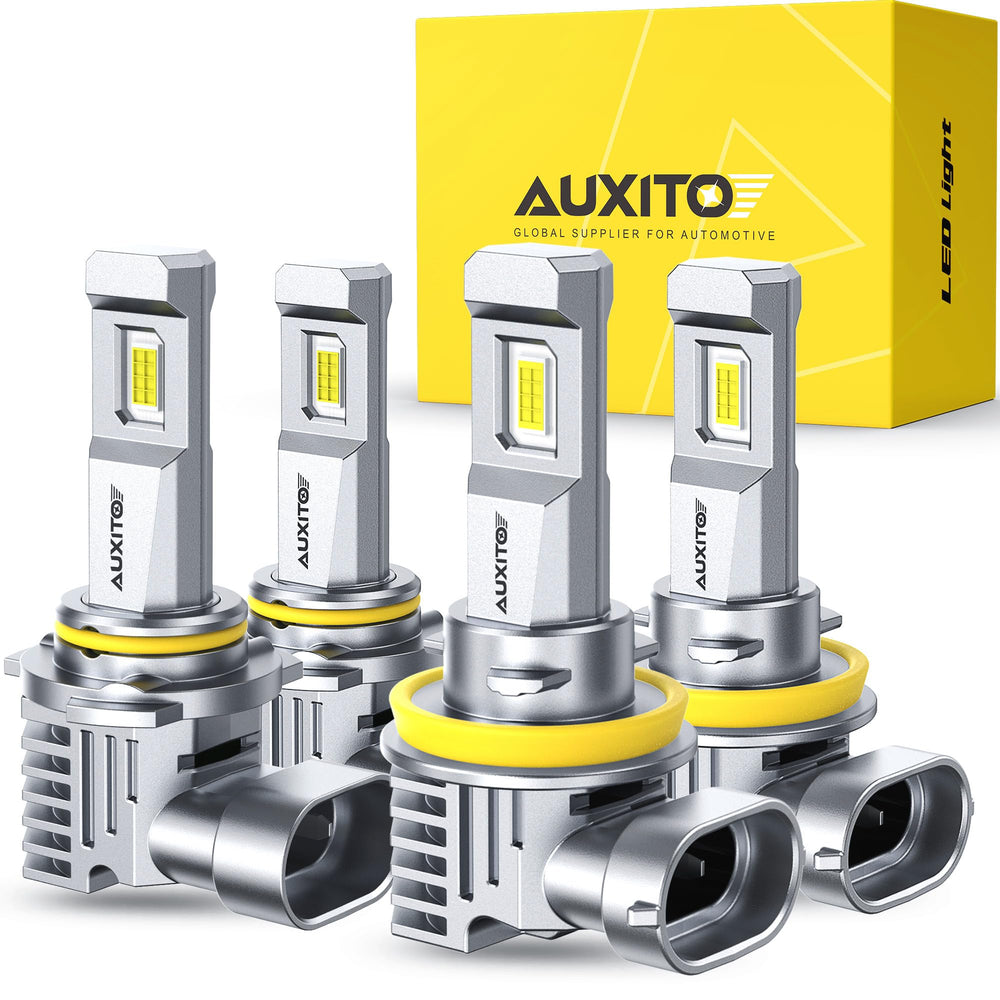 AUXITO front packaging showing model and pack of four for easy identification and quick upgrade