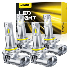 AUXITO front view pack of 4 bulbs showing plug-and-play benefit