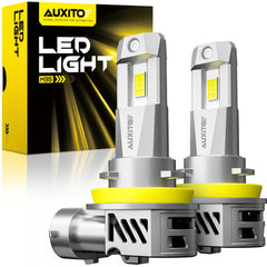 AUXITO H11 front packaging showing model and brightness benefit