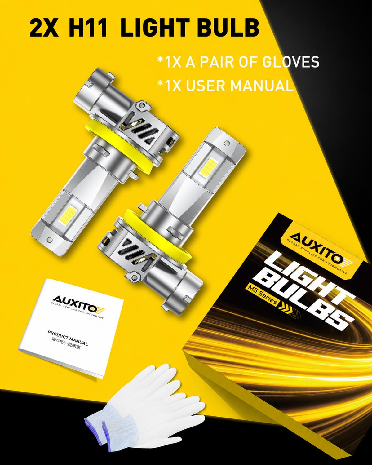 AUXITO driving at night showing clearer road view and safer visibility