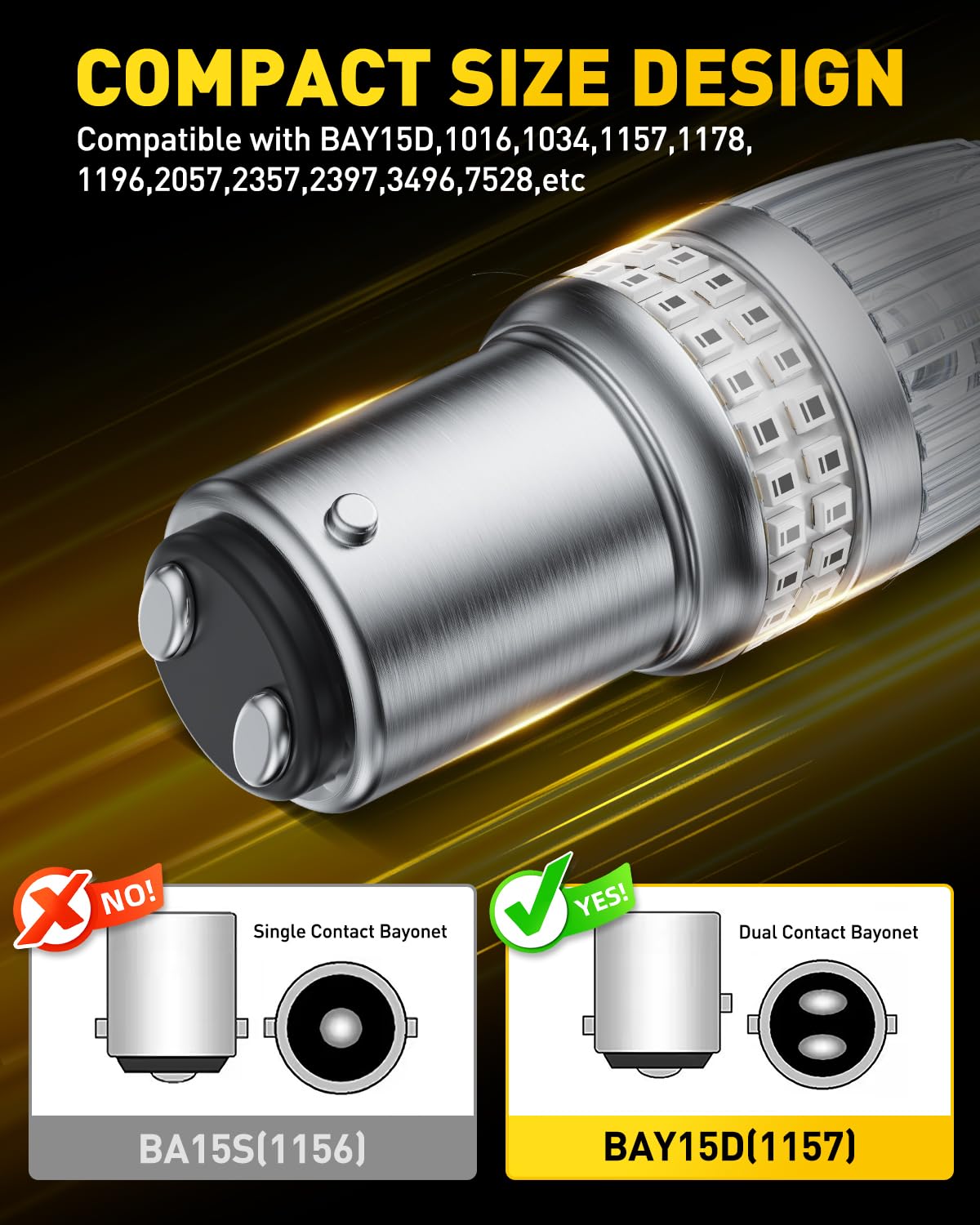 AUXITO bulb installed as brake light in car improving rear signaling clarity