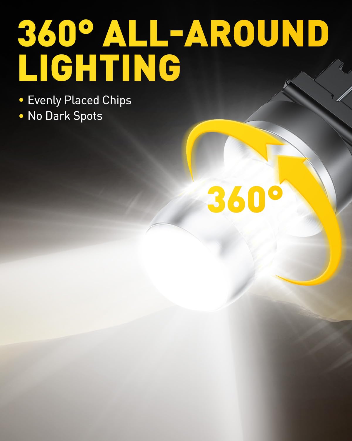 AUXITO close-up of 4014-SMD chips highlighting beam uniformity and clarity