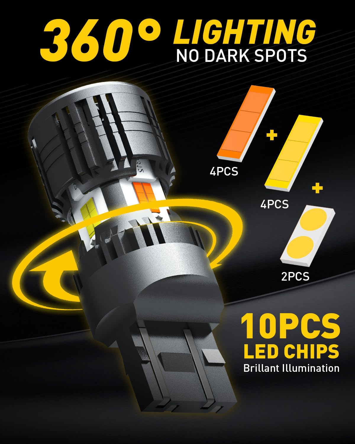 AUXITO on vehicle at night demonstrating brighter signals and modern look