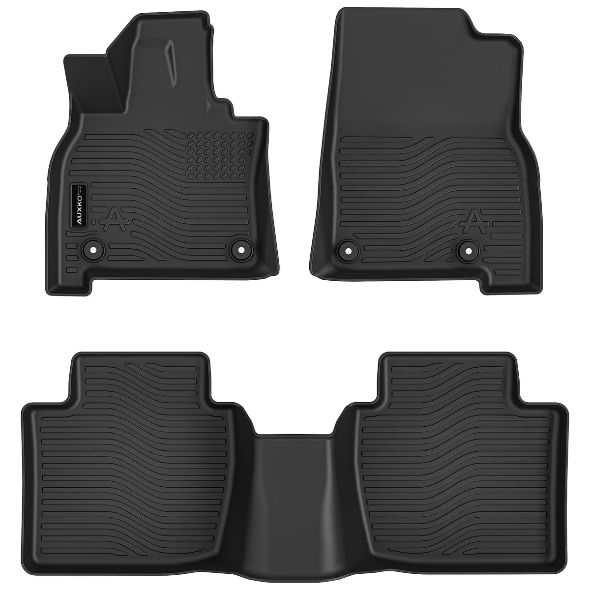 AUXKO front mats overhead view showing precise fit and coverage