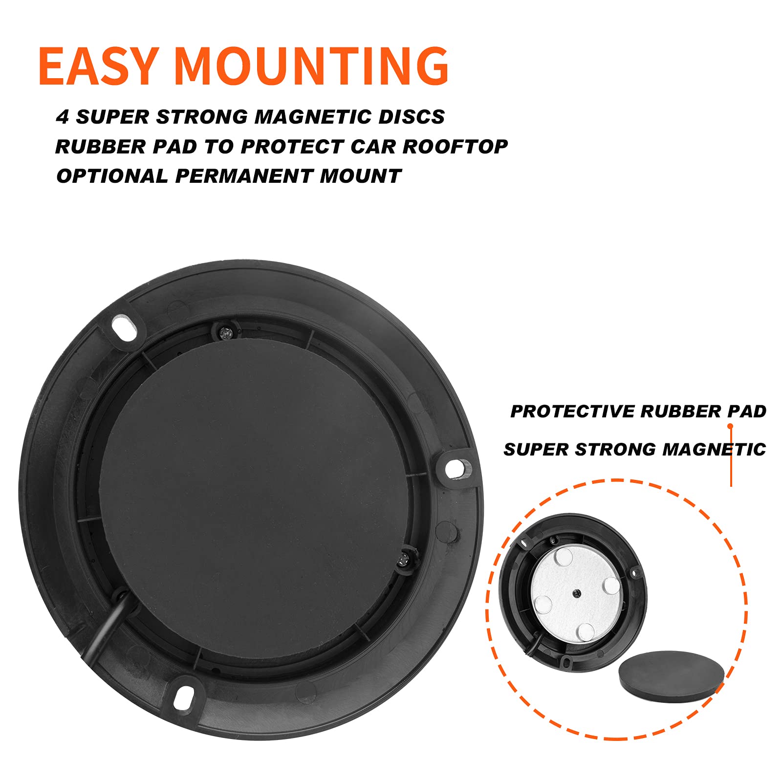 AUXMOTEC mounted on truck roof displaying wide 360-degree warning