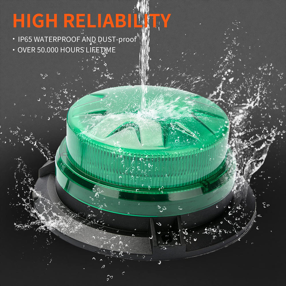 AUXMOTEC nighttime flash demonstrating strong green visibility