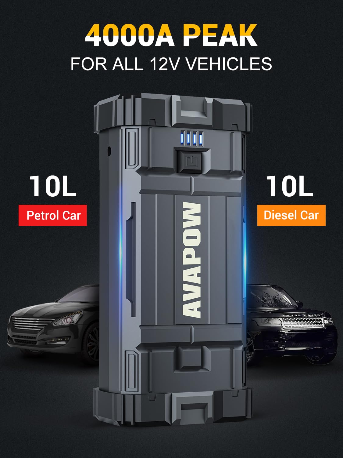 AVAPOW LED light active in dark providing emergency visibility