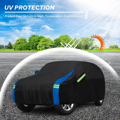 Avecrew straps and buckles detail securing cover against wind benefit