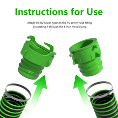 AVERON metal clamp being tightened showing secure leak-resistant seal