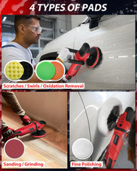 AVID POWER wool bonnet close-up texture delivering high-gloss buffing without marring