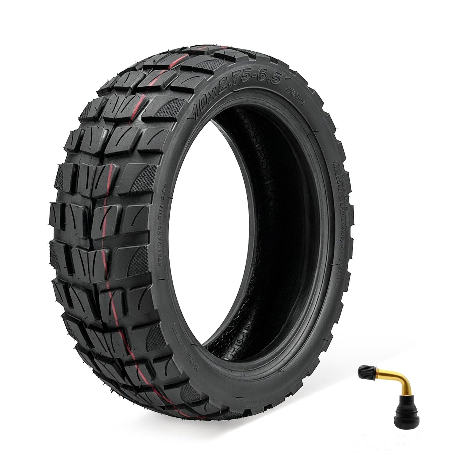 AVOKIN front view of 10x2.75-6.5 tire showing profile and fit benefits