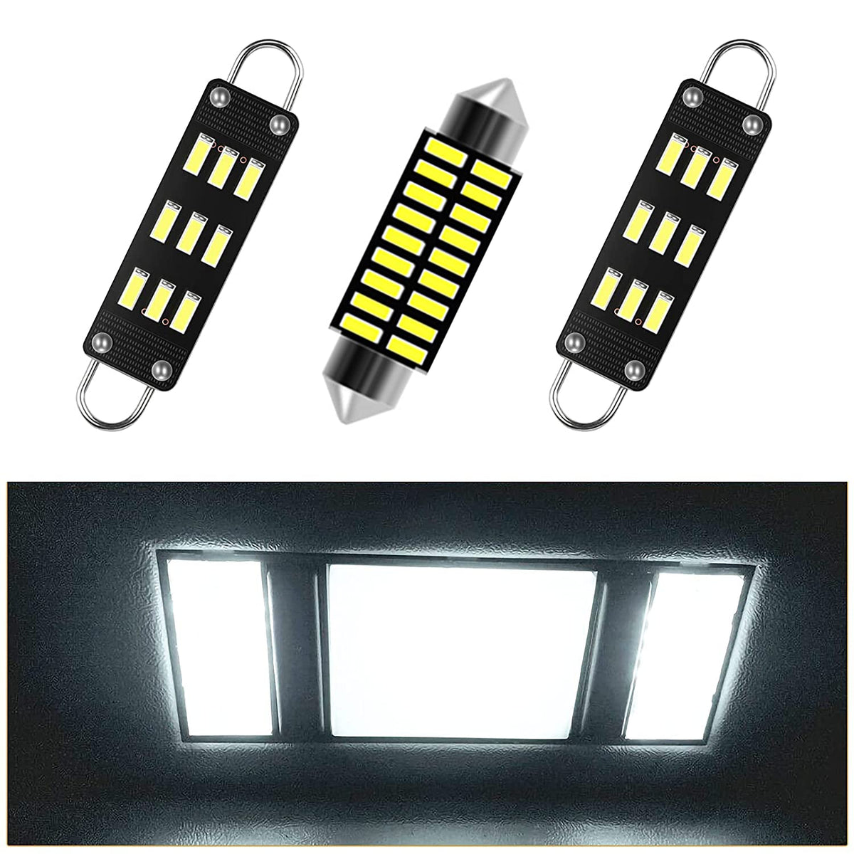 AWALITED front packaging showing three LED bulbs and install tool for quick upgrade