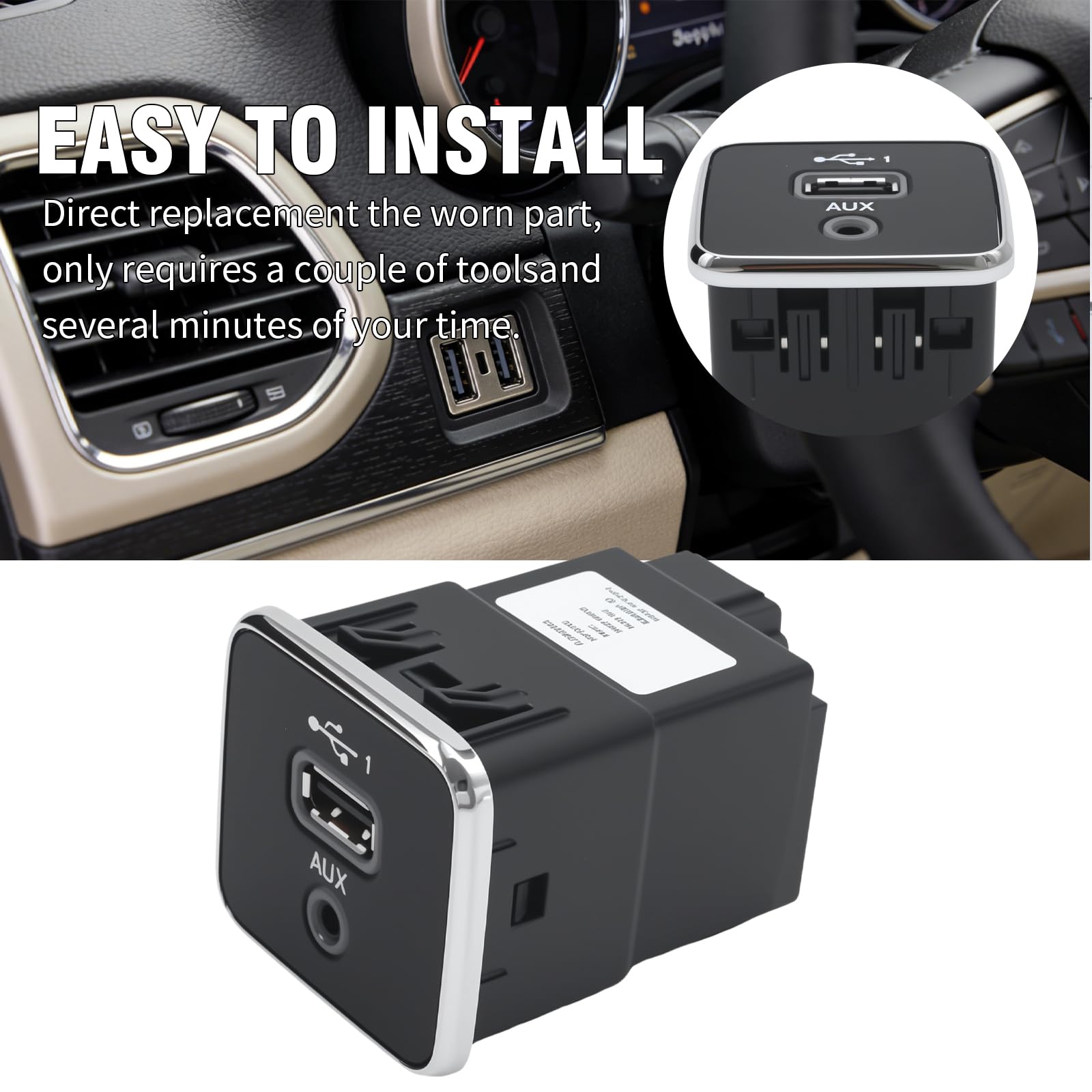 AXGSRV in-car lifestyle photo showing passengers using charging and audio