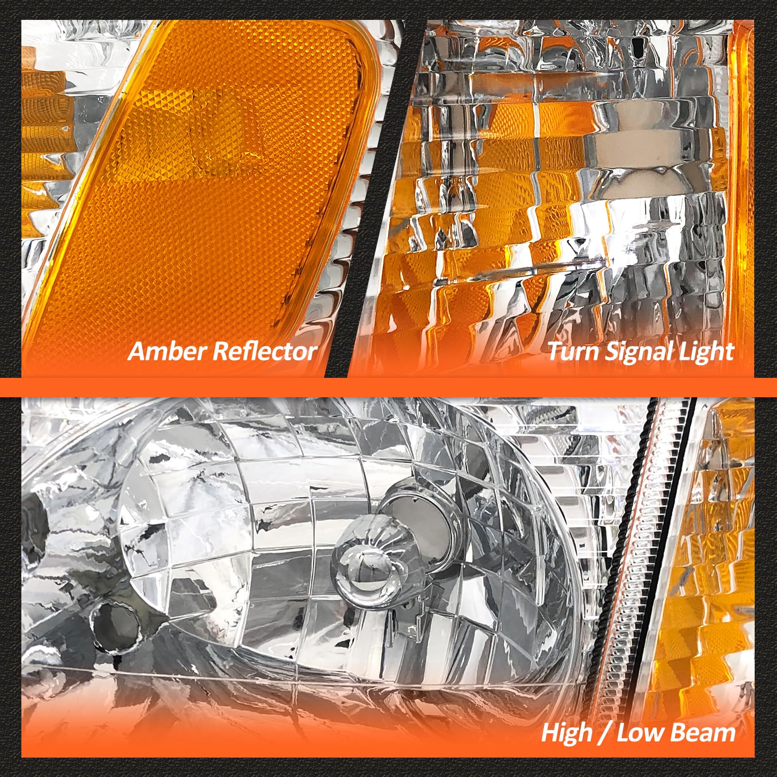 AXLAHA chrome lens texture detail illustrating durable finish