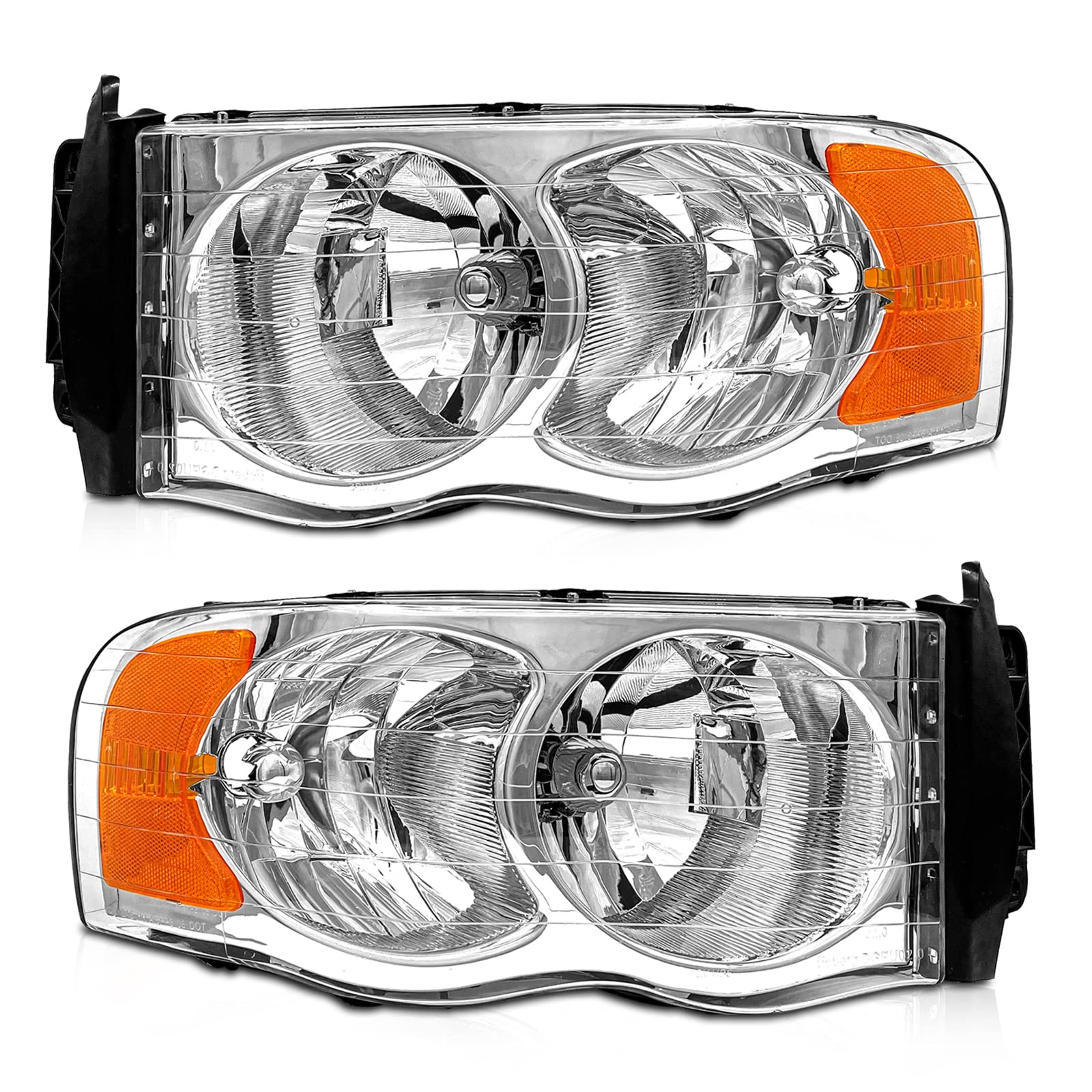 AXLAHA headlight front assembly showing chrome finish and mounting points for easy replacement