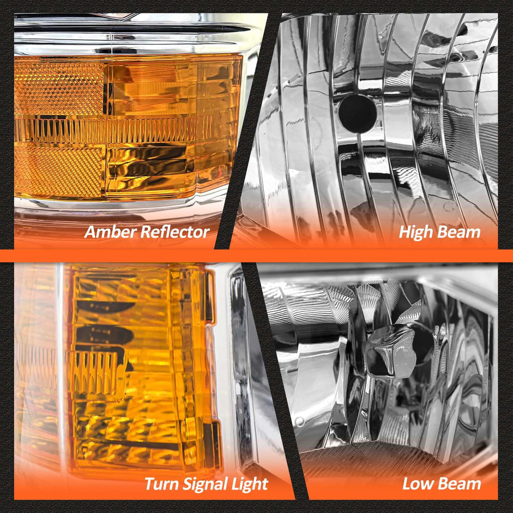 AXLAHA headlights beside ruler demonstrating exact dimensions for fitment
