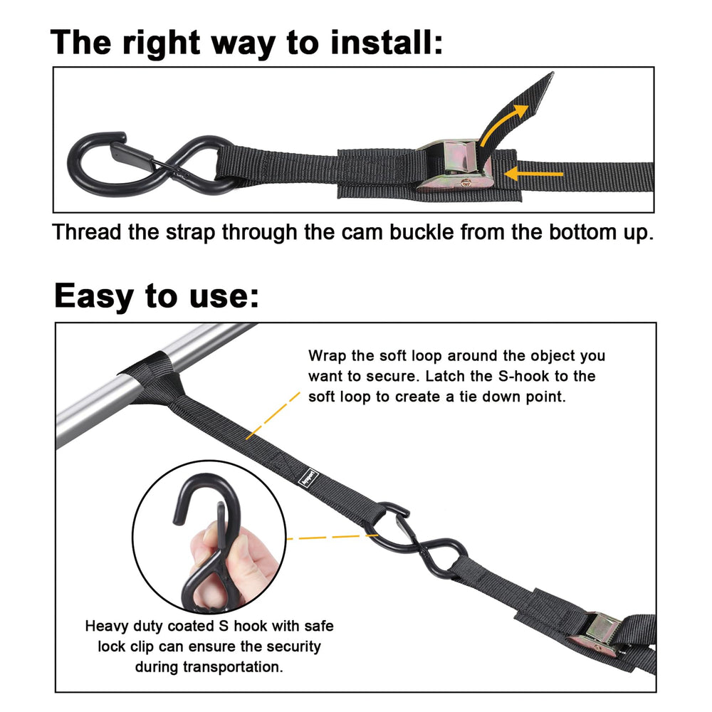 Ayaport coated S-hook with safety clip attached, corrosion resistance and secure connection