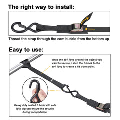 Ayaport coated S-hook with safety clip attached, corrosion resistance and secure connection