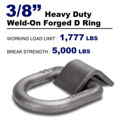 AYMMIC close-up of weld-on bracket and D-ring showing weld seam strength and fit