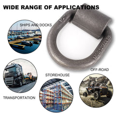 AYMMIC D-ring installed on flatbed trailer demonstrating load control