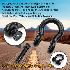 AYMMIC screw pin threaded into shackle demonstrating secure installation and quick removal