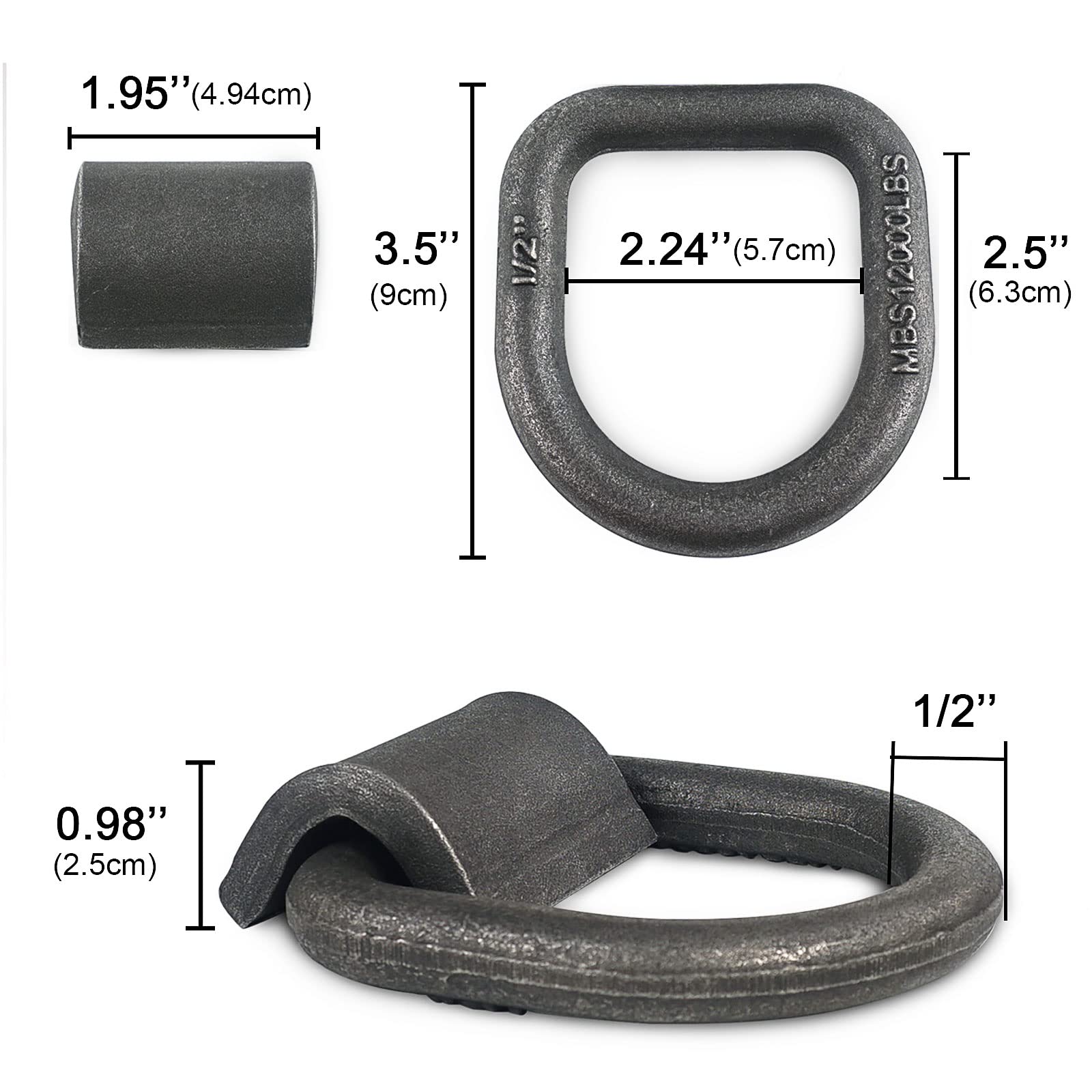 AYMMIC D-ring beside coin for scale showing compact, heavy-duty benefit