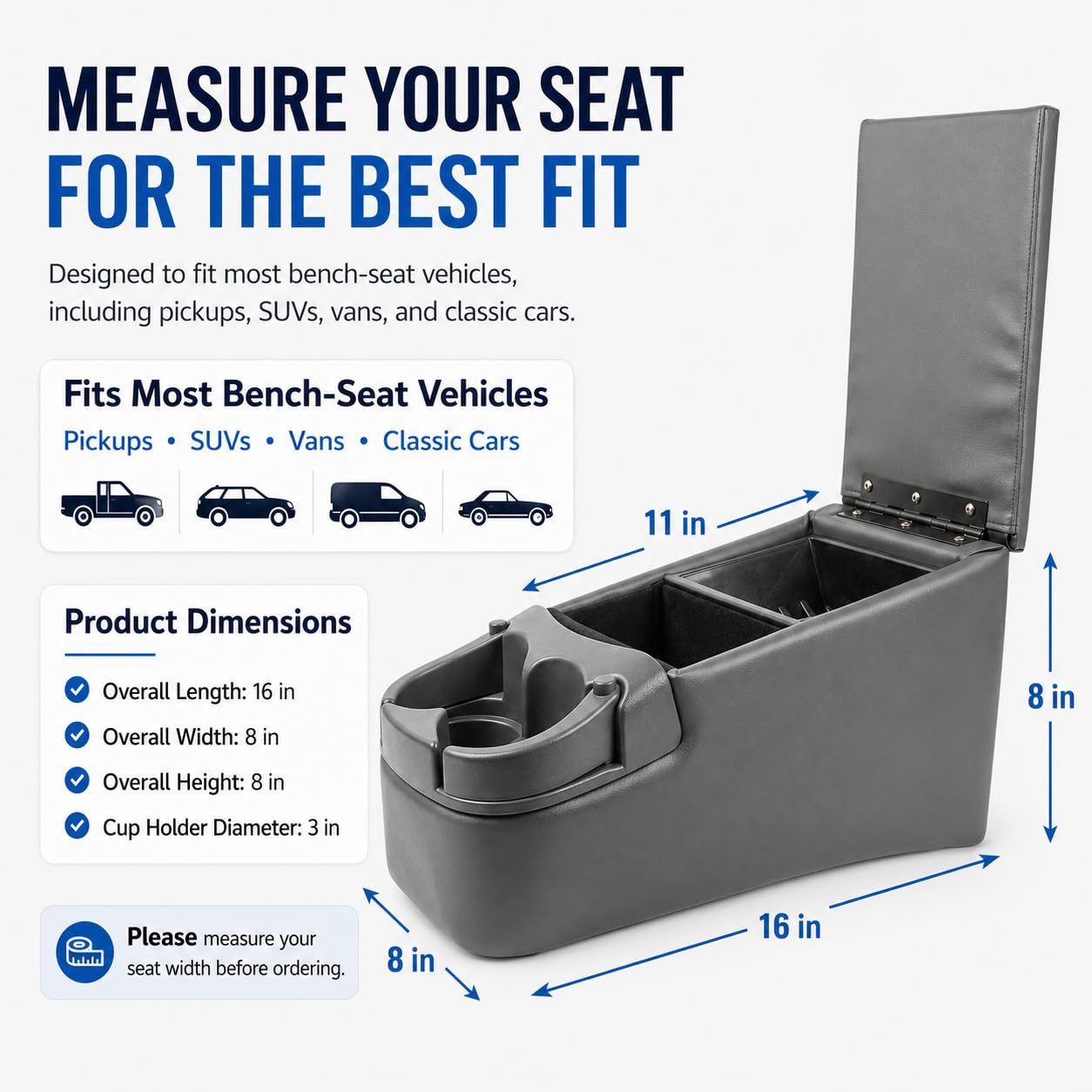 AZIFOK dual cup holders and CD slot ready to reduce spills and clutter
