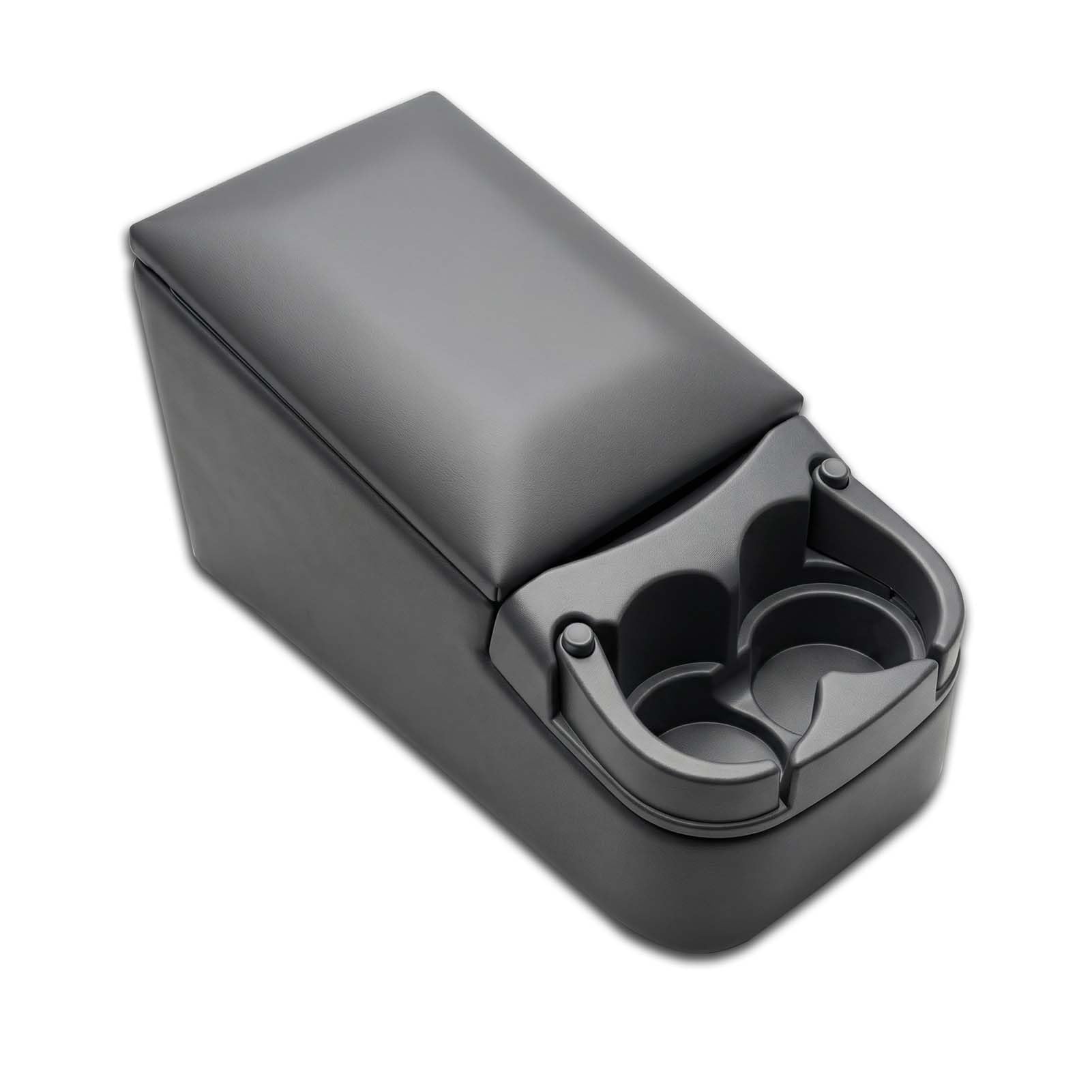 AZIFOK front view showing grey console and benefits of organized storage