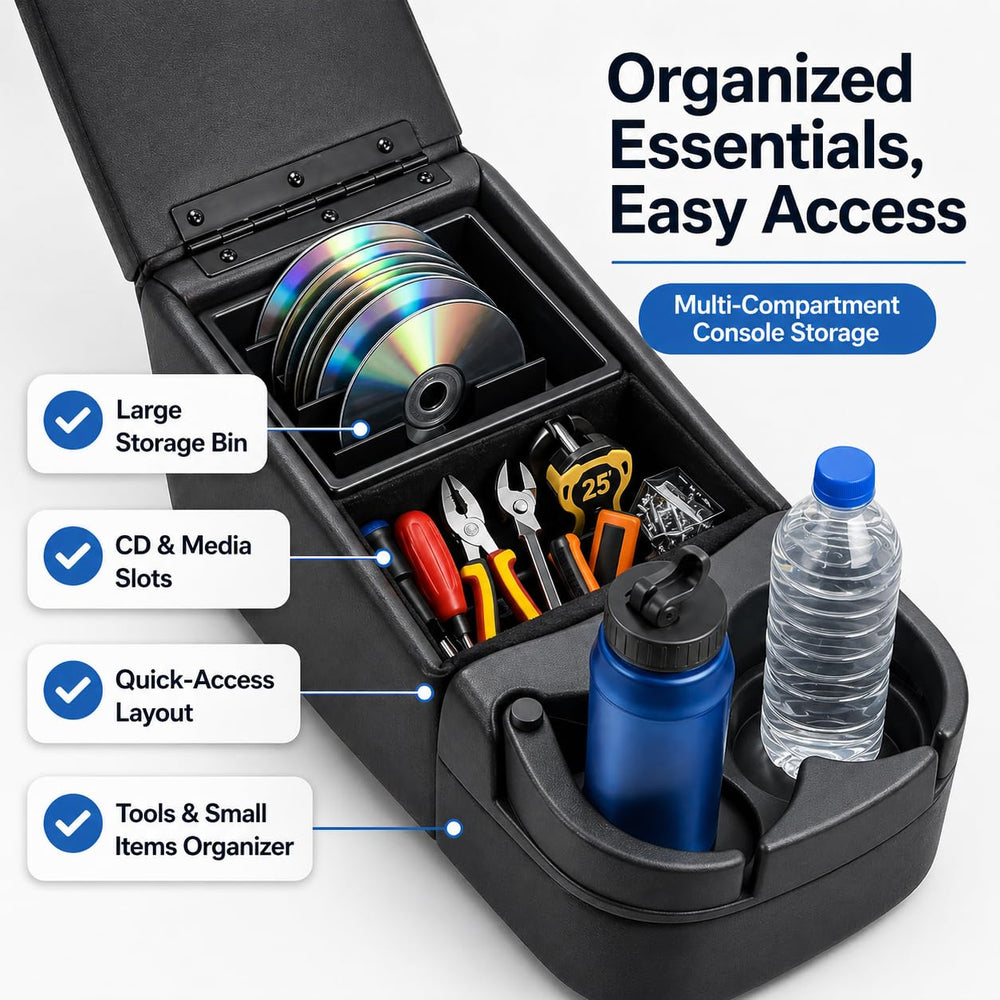 AZIFOK open compartment showing roomy interior for tools and electronics