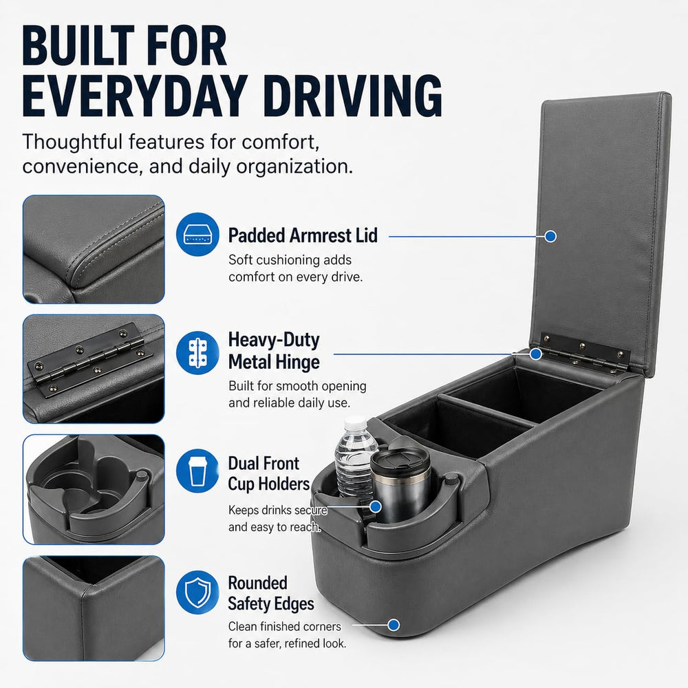AZIFOK close-up padded lid detail for added arm comfort and durability