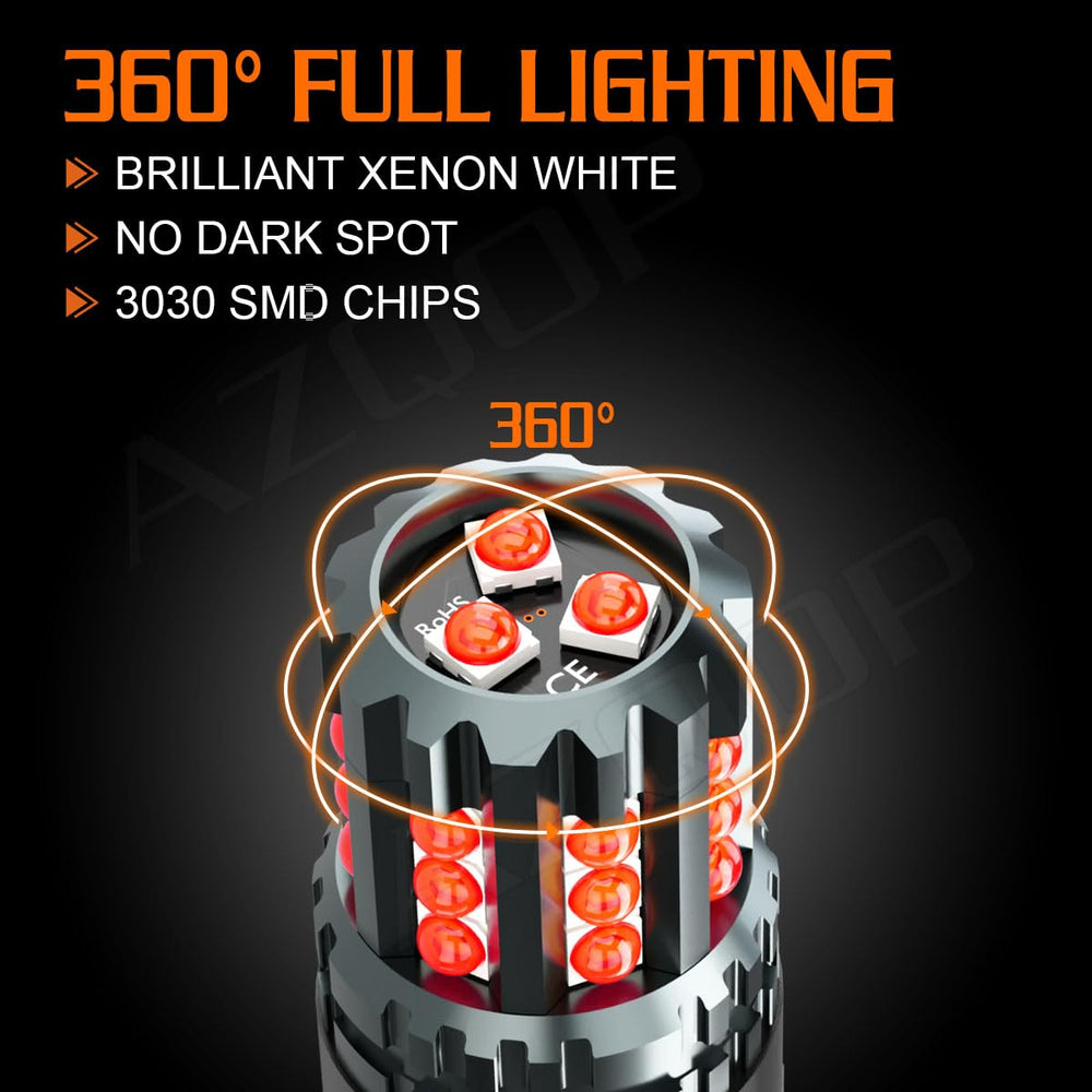 AZQOP bulbs beside stock incandescent showing brighter energy-efficient upgrade