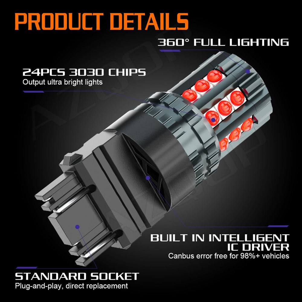 AZQOP close-up of 3030 SMD chips showing brighter output benefits