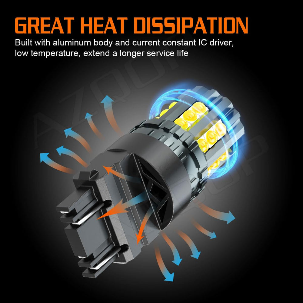AZQOP labeled bulb base highlighting 3157 fitment compatibility