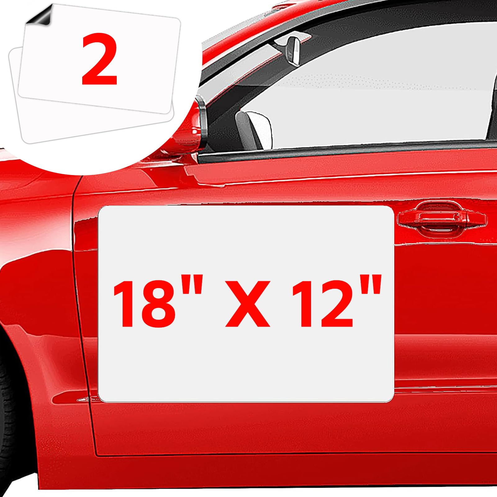 AzReference front view of blank car magnet showing clean printable surface and brand benefit