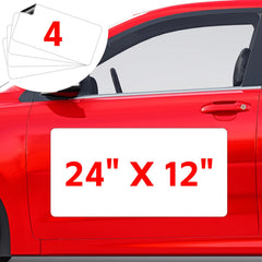 AzReference front view of 24x12 magnet showing blank printable surface and benefit of customization