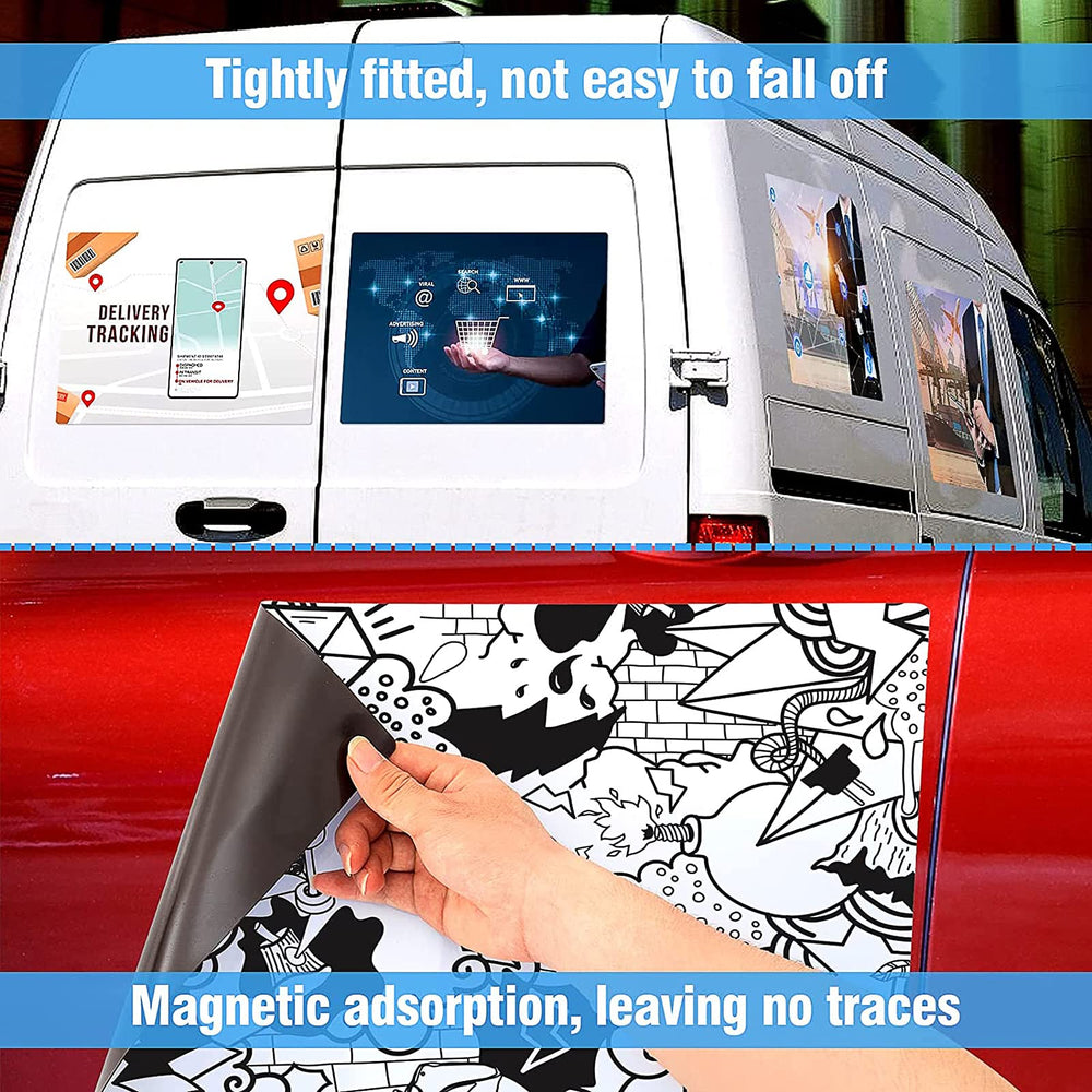 AzReference magnet attached to car door illustrating secure hold and removable benefit