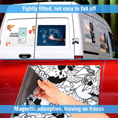 AzReference magnet attached to car door illustrating secure hold and removable benefit