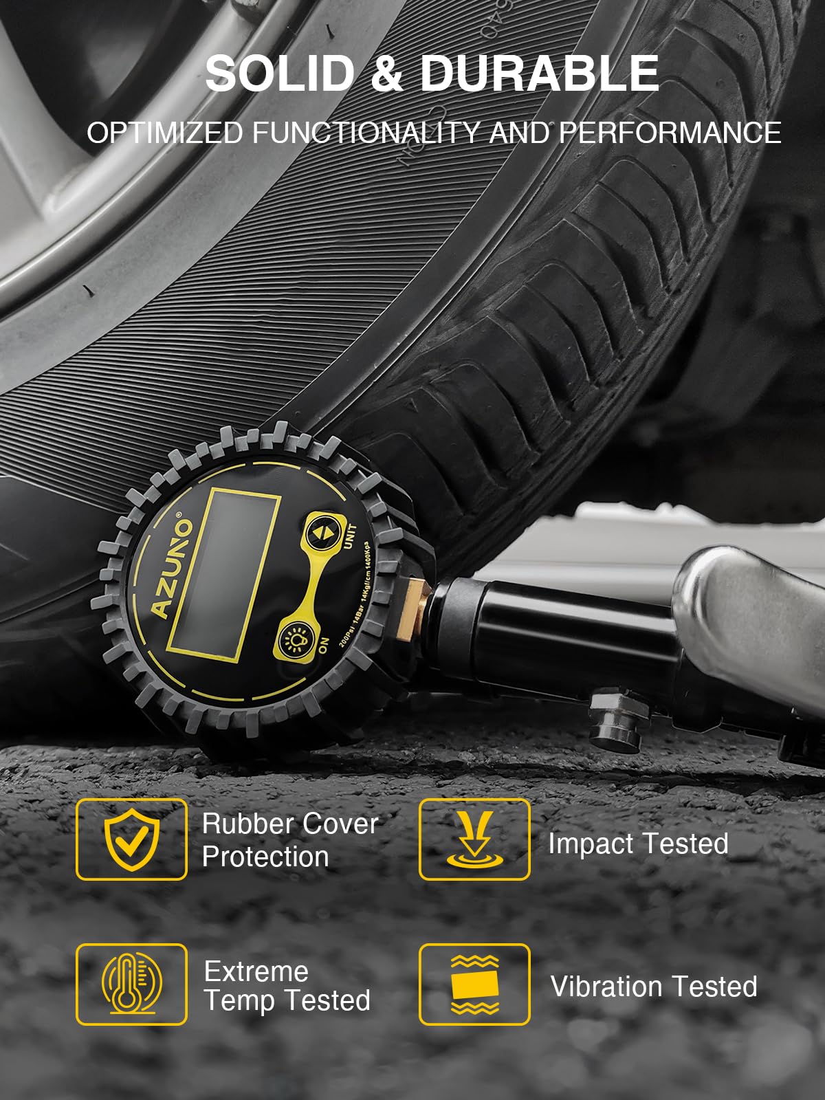 AZUNO packaging and accessories layout for complete ready-to-go kit