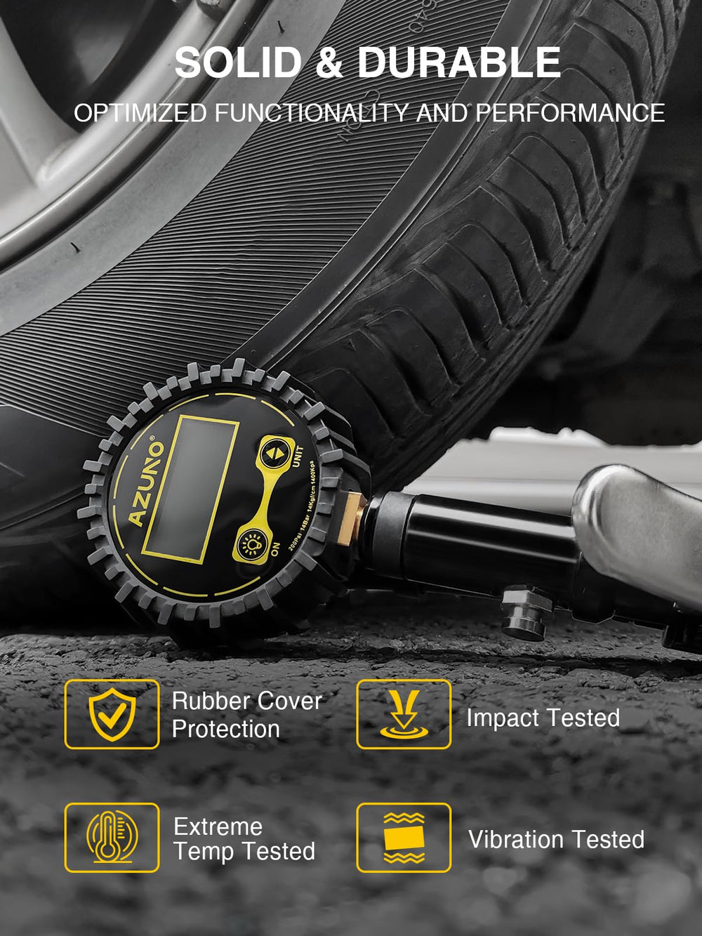 AZUNO packaging and accessories layout for complete ready-to-go kit