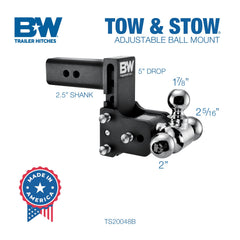 B&W tri-ball head close-up with three ball sizes for versatility