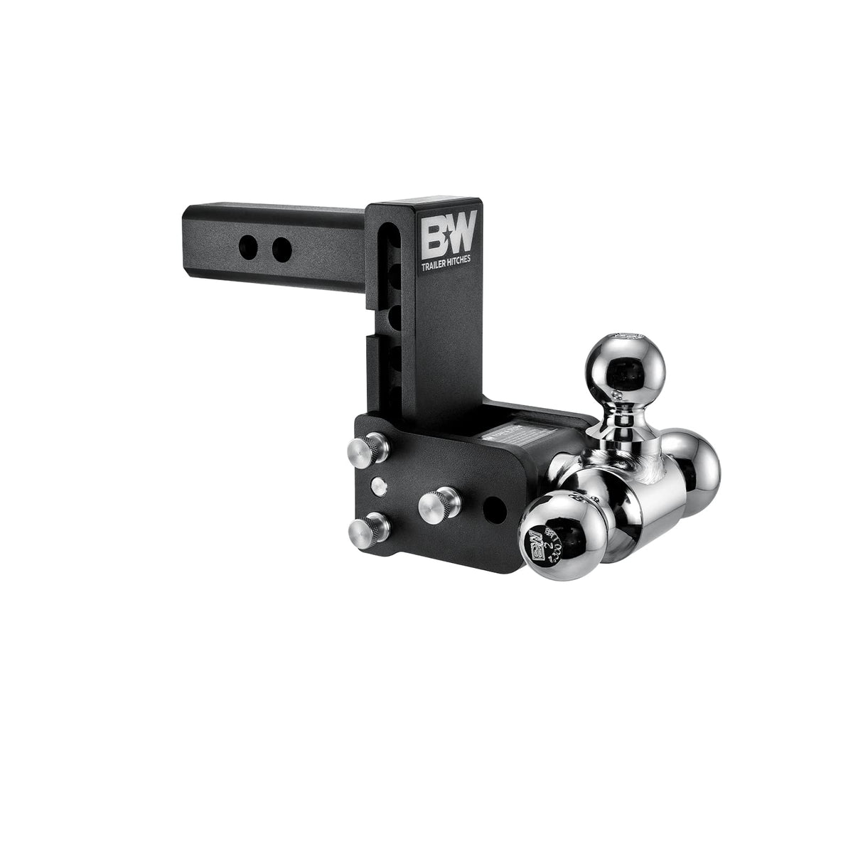 B&W front view of TS10048B showing tri-ball and sturdy construction benefit