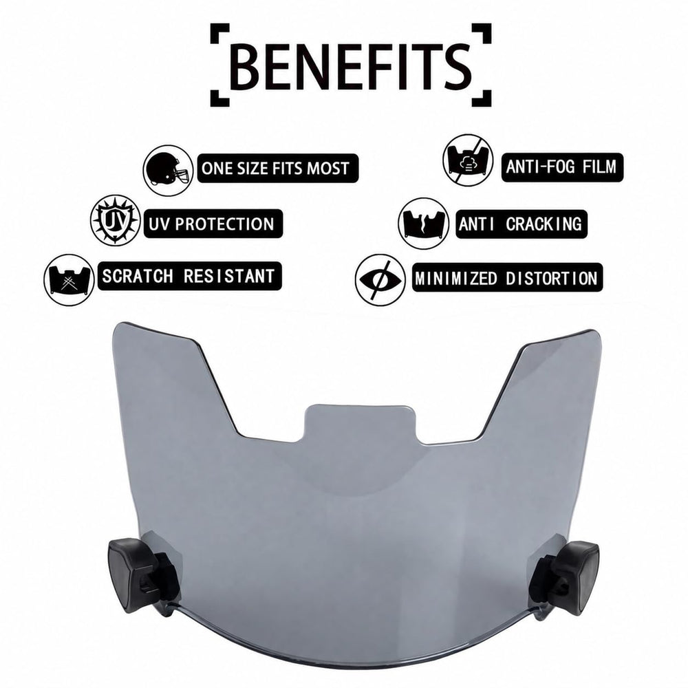 B BASKCLEAR visor installed on helmet demonstrating secure fit benefit