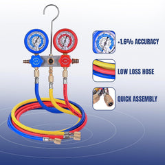 BACOENG close-up of large colored dials for fast, clear pressure readings