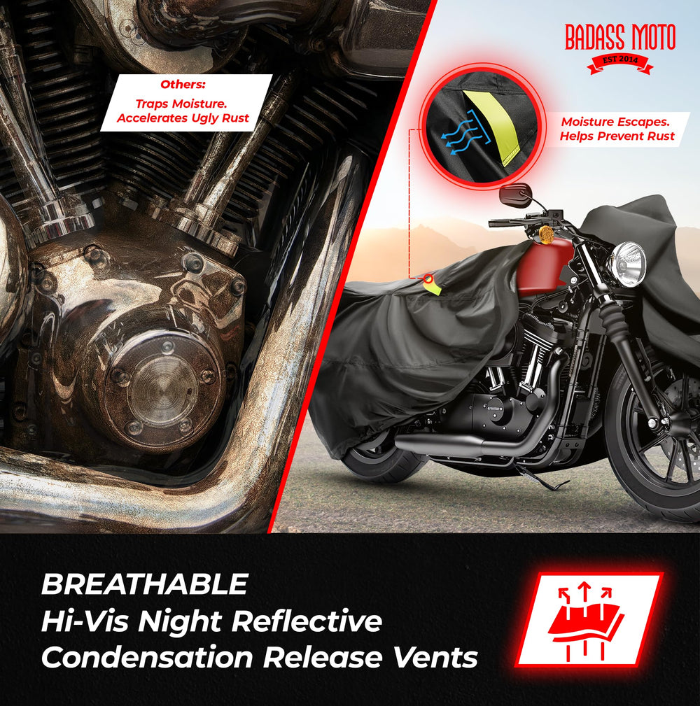 Badass Moto lock pocket keeping security cable hidden and usable