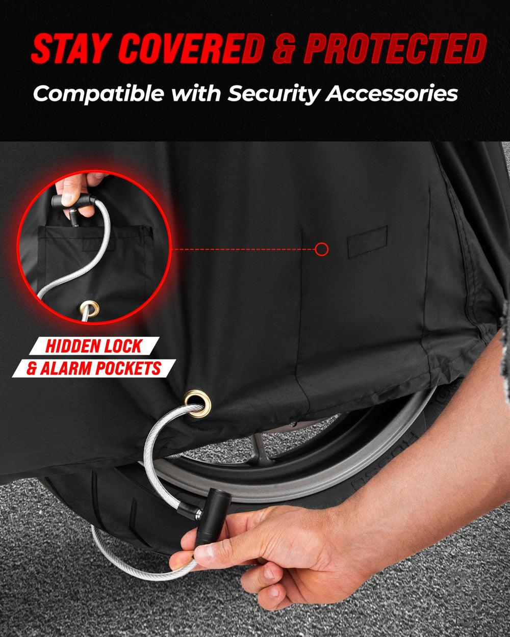 Badass Moto fabric texture close-up durable material that repels grime