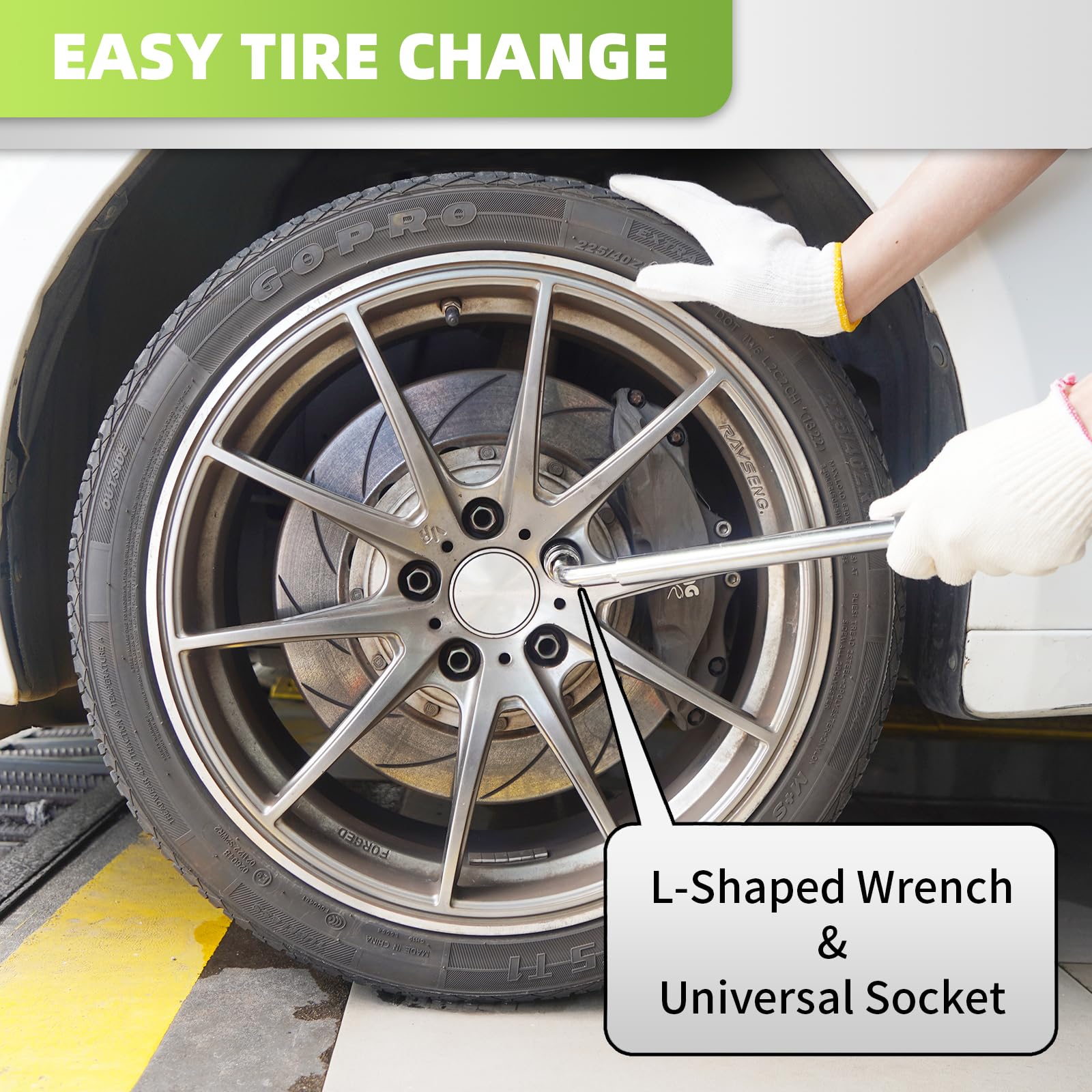 Baffixit rubber jack pad protecting vehicle paint during lift