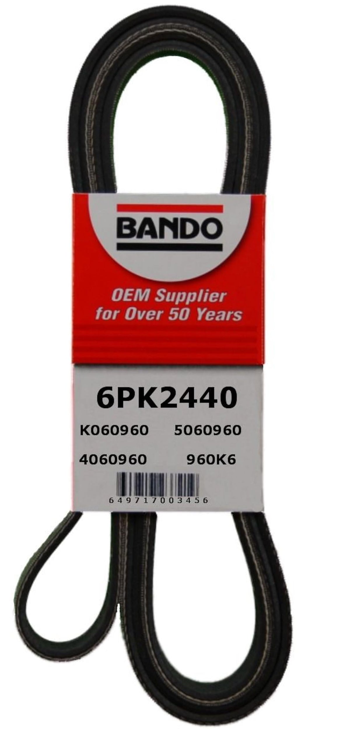 Bando USA 6PK2440 front packaging showing model and OEM-quality fit